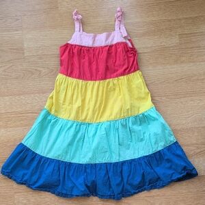 Hanna Andersson Multicolor Rainbow Tiered Kids Dress